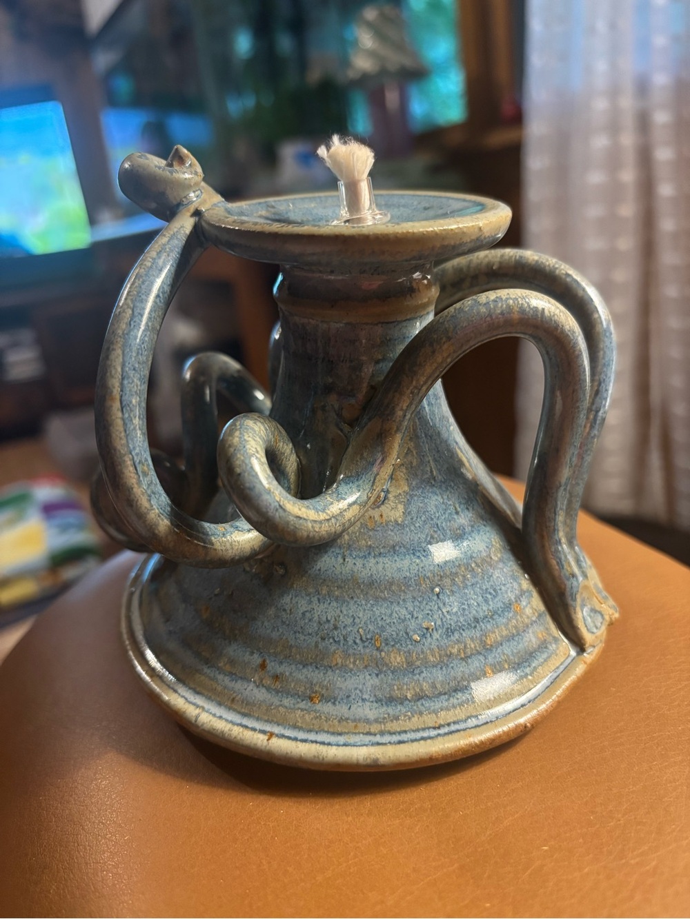 Paul Anthony North Carolina Hand Made Pottery Oil Candle